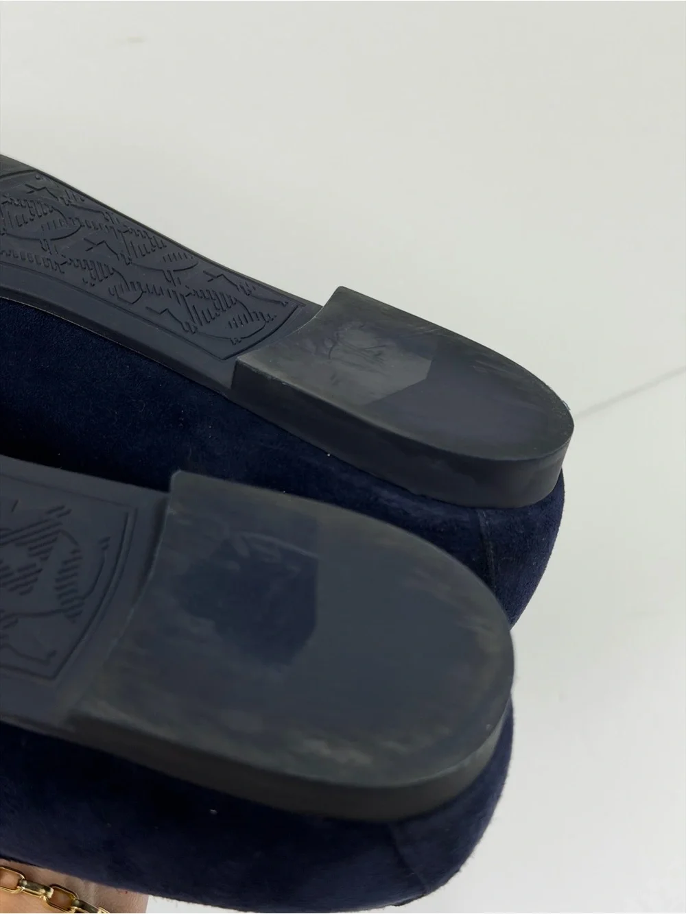 SALVATORE FERRAGAMO Navy Blue Trifoglio Loafer - size 9 C - Picture 8 of 13